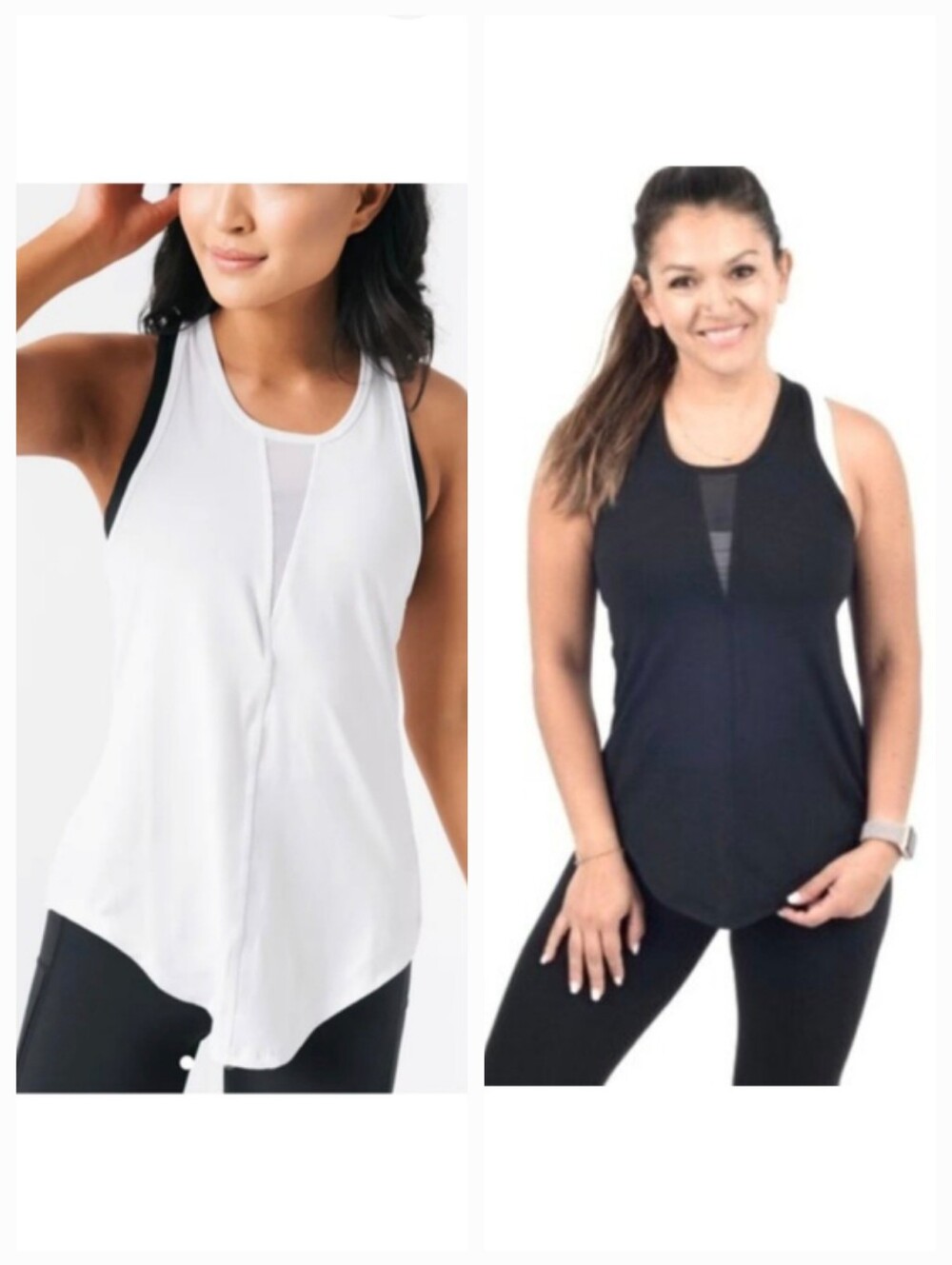 M Zyia Two Tank Tops Black & White